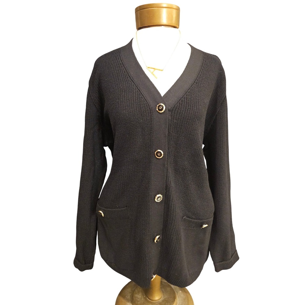 4 PC St John Black Sweater Coordinating skirts pants and jacket luxury classic